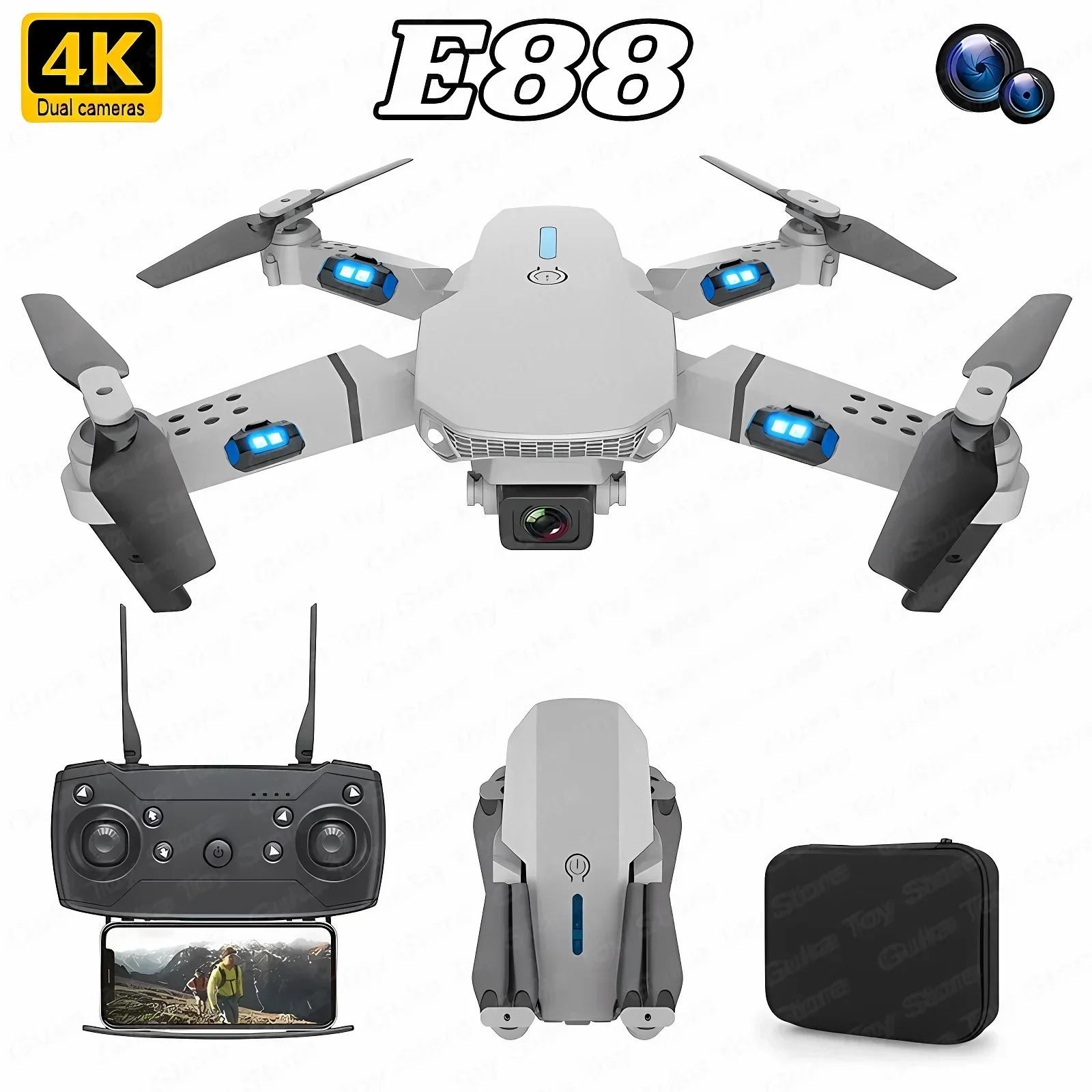 Drone Camera Professional - E88 Pro WIFI FPV Drone Wide